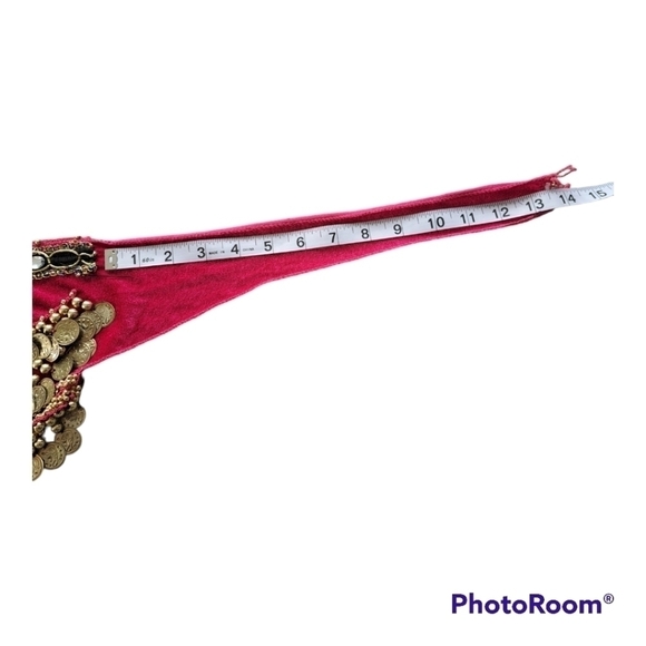 Bellylady set of 2 Belly dance skirt gold coin hip scarf with rhinestones - Picture 11 of 16